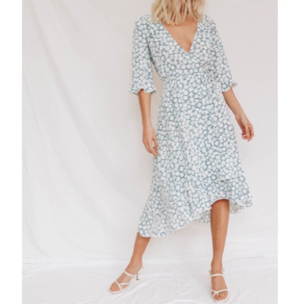 Verge girl wrap midi dress